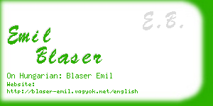 emil blaser business card